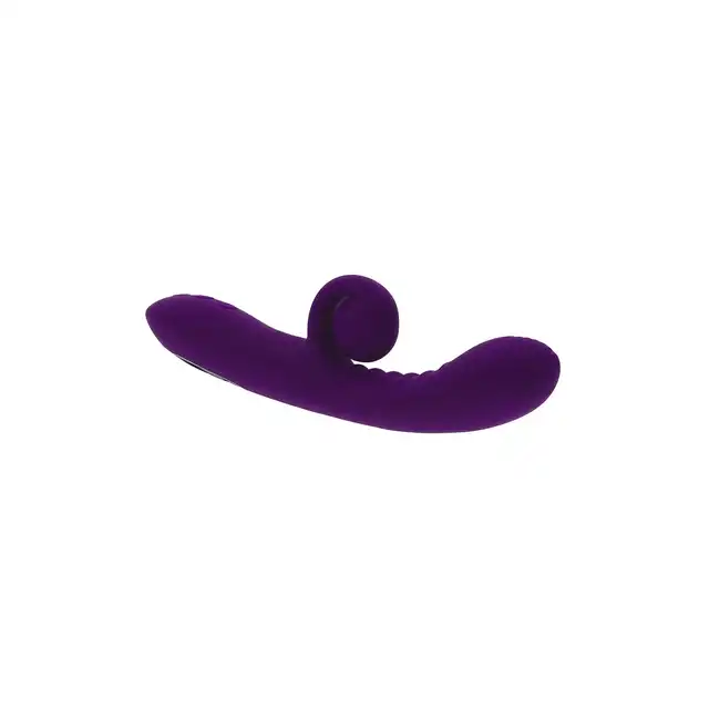 Playboy - Curlicue - Wibrator z elastycznym spiralnym króliczkiem i precyzyjną stymulacją punktu G. 2 niezależne silniki, 10 poziomów wibracji, ładowanie USB.