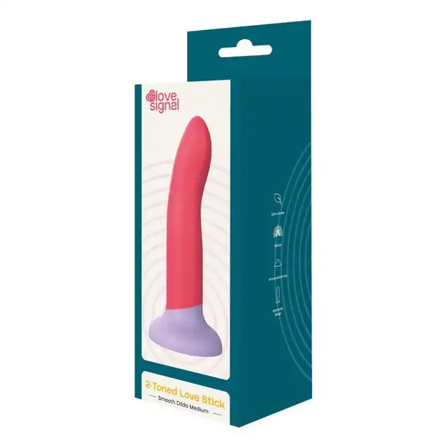 Love Signal - 2-Toned Love Stick Medium. Dildo silikonowe z mocną przyssawką. 
