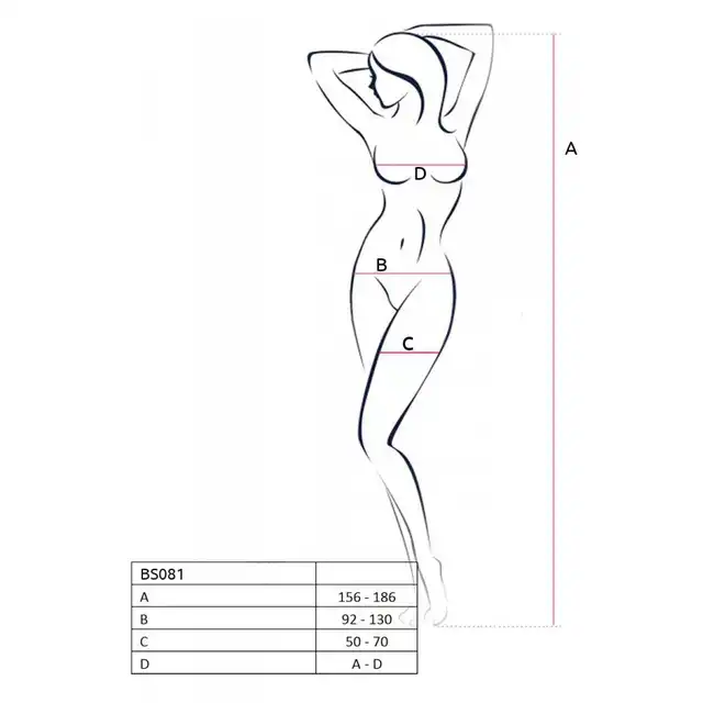 Passion - BS081 Black Bodystocking - Mega odważny czarny bodystocking z otwartym krokiem i kuszącym wycięciem z przodu. Rozmiar uniwersalny.