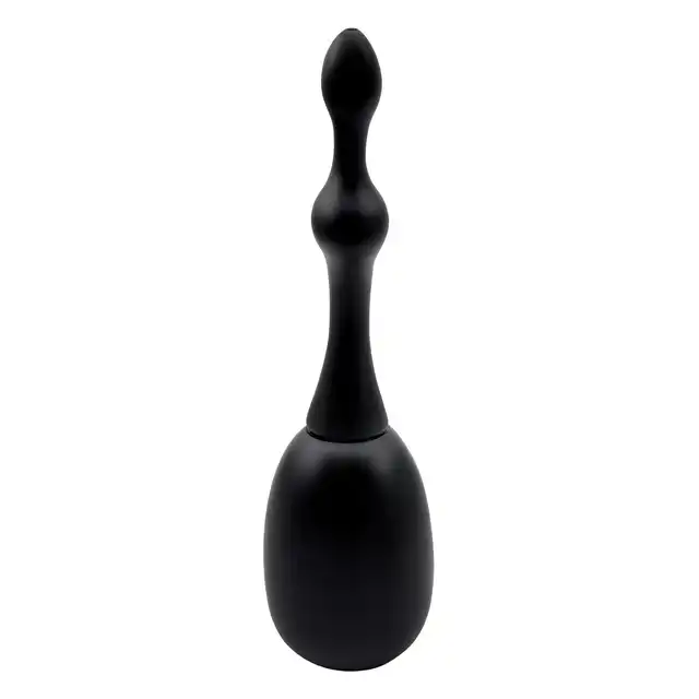 Aqua Clean - Silicone One - Way Valve Douche Set with Beaded Nozzle 150 ml - Gruszka do higieny intymnej z końcówką z kulkami. Zawór jednokierunkowy zapobiegający cofaniu się wody.