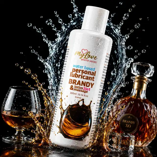 My Love - Aroma Series Intim&amp;Massage 2in1 Brandy 300ml - Żel 2 w 1 do intymnych doznań oraz sensualnego masażu ciała o zapachu brandy.