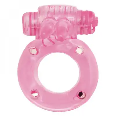 Toyz4Lovers - Rabbit Pink Vibrating Ring - Wibrujący pierścień erekcyjny na penisa z króliczkiem do stymulacji łechtaczki. 