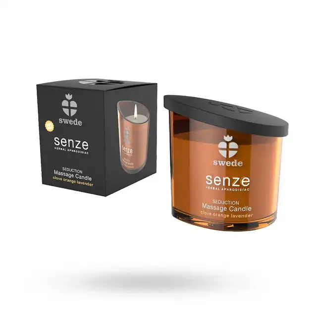 Swede - Senze Seduction. Świeca do masażu zapach goździk, pomarańcza i lawenda 50 ml.  
