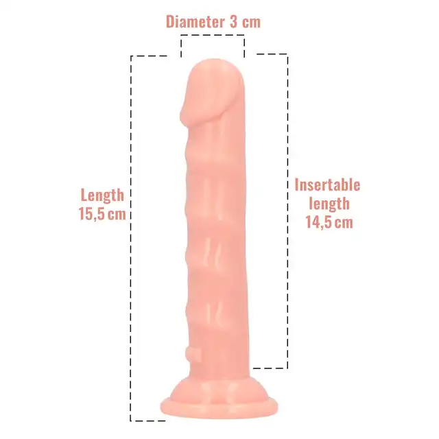 Toyz4Lovers - Ugo Anal Dildo 15,5 cm Pink Flesh - Spiralne dildo analne z realistyczną główką. Produkt Włoski!