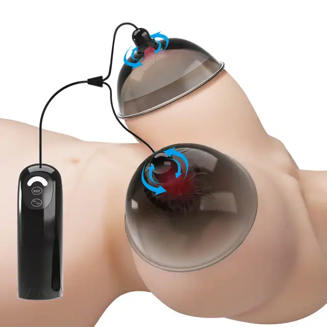 Pretty Love - Joslyn Rotating Breast Massager - Rotacyjne stymulatory sutków do uwrażliwienia piersi i urozmaicenia gry wstępnej. 7 trybów rotacji!