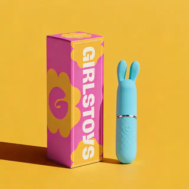 Girls Toys - Stymulator łechtaczki  Sitia. Bunny Touch Blue. Jasnoniebieski silikonowy stymulator łechtaczki z króliczymi uszami. Przyjemny design i pełnia doznań z 10 trybami wibracji