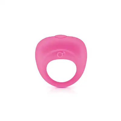 Glamy - Vibrating Cockring Pink - Klasyczny wibrujący ring erekcyjny w kolorze różowym. Idealny dla par!