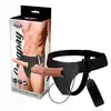 Harness Attraction - Gregory. Męski strapon z wibracjami, przedłużka z uprzężą 16,cm 
