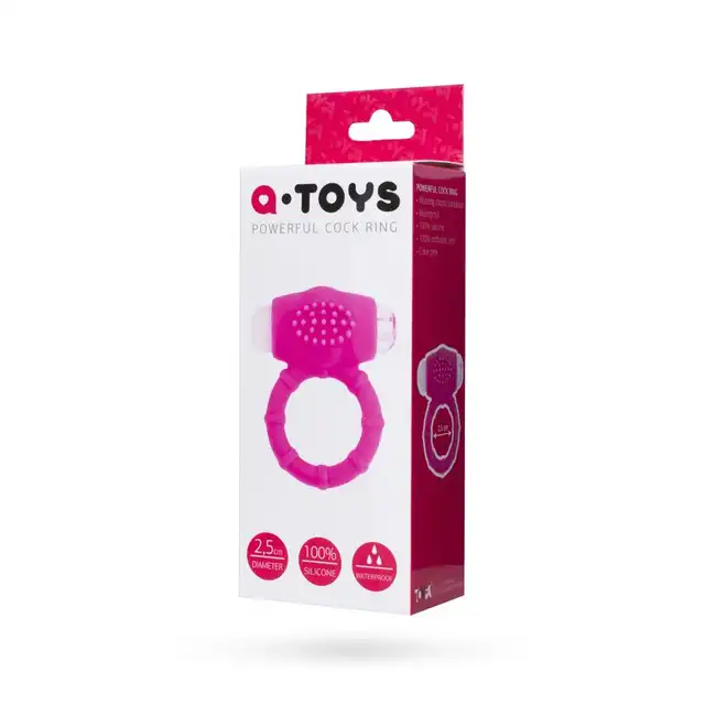 A-Toys - Nevy Powerful Cock Ring Ø2,5 cm - Silikonowy pierścień wibrujący dla par - wzmocnienie erekcji + stymulacja łechtaczki.