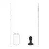 Levelz -  Single Rattle Liquid Silicone Anal Plug S. Silikonowy czarny korek analny o okrągłej główce 