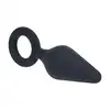 Levelz – Anal Plug With Loop Small. Kompaktowy, stożkowy korek analny z wygodną silikonową pętlą w formie uchwytu