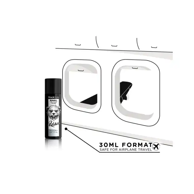 Black Hole - Anal Relaxing Jojoba Relax Silicone Base 30 ml - Wysokiej jakości lubrykant analny na bazie silikonu z delikatnym efektem rozluźniającym oraz olejem jojoba.