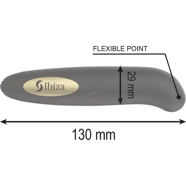 Ibiza -  Clit Stimulator USB. Elegancki czarno-złoty mini wibrator do łechtaczki z 10 trybami 