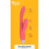 Love Signal - Double Beat Duo Vibrator - Dynamiczny wibrator do punktu G ze stymulacją łechtaczki. Wodoodporny, 2 motorki, 7 trybów wibracji.