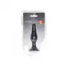 Levelz - Slim Anal Plug Medium 11,5 cm. Czarny silikonowy smukły korek analny o szerokiej podstawie i 3 cm średnicy