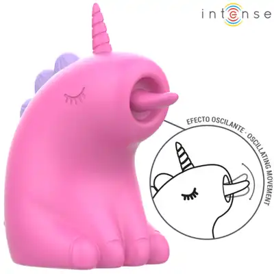 Intense - Pinkie Clitoral Stimulator - Niesamowicie czarujący jednorożec z intensywnie rotującym języczkiem. Zabaw się z nim także w wannie!