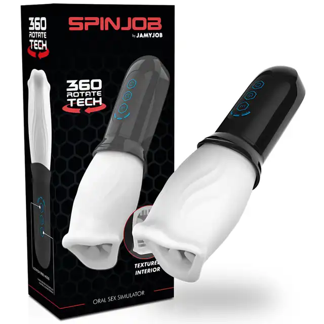 JamyJob – SpinJob. Nowoczesny masturbator i symulator seksu oralnego z funkcją obrotu 360°