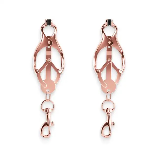 NS Novelties -  Bounds Nipple Clamps Rose Gold C3. Eleganckie, zmysłowe metalowe zaciski. 