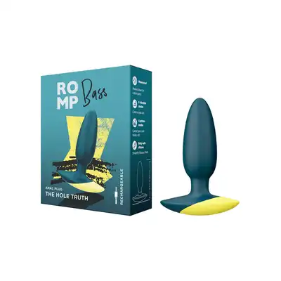 Romp - Bass - Innowacyjny wibrujący korek analny ładowany USB. Kompaktowy rozmiar, mocne wibracje i komfort, który zachęca do odkrywania nowych doznań.