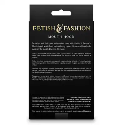 NS Novelties - Fetish Fashion Hood White. Maska z otworem na usta, elastyczna, ograniczająca zmysły. 