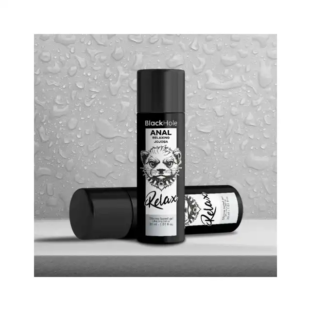 Black Hole - Anal Relaxing Jojoba Relax Silicone Base 30 ml - Wysokiej jakości lubrykant analny na bazie silikonu z delikatnym efektem rozluźniającym oraz olejem jojoba.