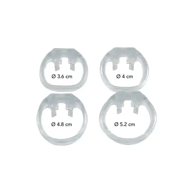 Extreme by Hidden Desire - Cock Cage Clear Control Regular PVC - Transparentna klatka na penisa z 4 pierścieniami dzięki którym dopasujesz ciasny, bezpieczny i nie do obejścia ucisk.