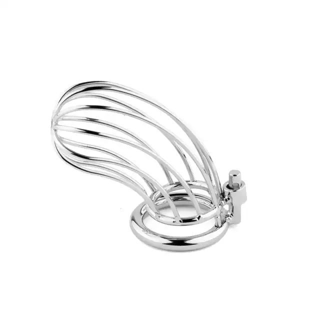 BSeries - Metal Penis Cock Cage - Regular - Stalowa klatka na penisa o wydłużonej konstrukcji. Nowoczesny, odważny i niezwykle intrygujący wygląd.