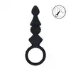 Levelz – Ribbed Anal Probe With Loop. Silikonowa teksturowana wtyczka analna z bezpiecznym uchwytem w kształcie pętli