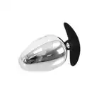 O-Products - Anal Plug BIG-S Handle 60 mm - Duży, metalowy korek analny z silikonową podstawą. Propozycja dla doświadczonych użytkowników!
