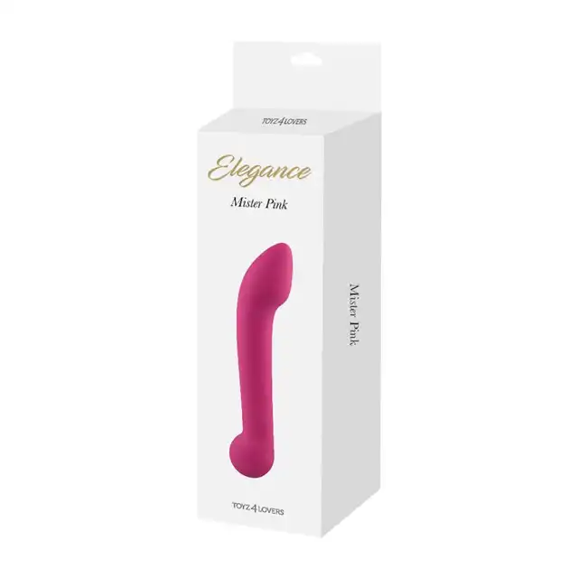Elegance - Mister Pink - Dwustronne silikonowe dildo do stymulacji punktu G. Silikon medyczny wysokiej jakości! 18,5 cm przyjemności!