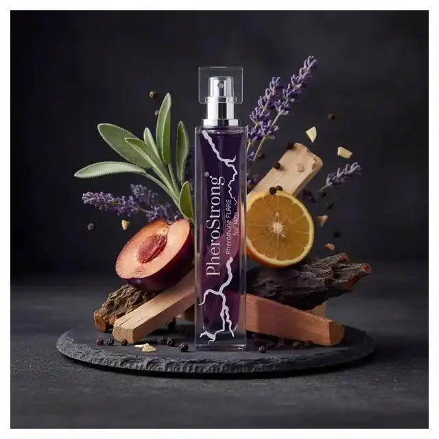 PheroStrong – Flare for Men – perfumy z feromonami dla mężczyzn 50 ml na bazie lawendy, śliwki i oud! Oszałamiające!