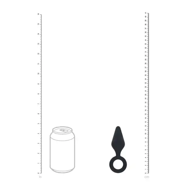 Levelz – Anal Plug With Loop Small. Kompaktowy, stożkowy korek analny z wygodną silikonową pętlą w formie uchwytu