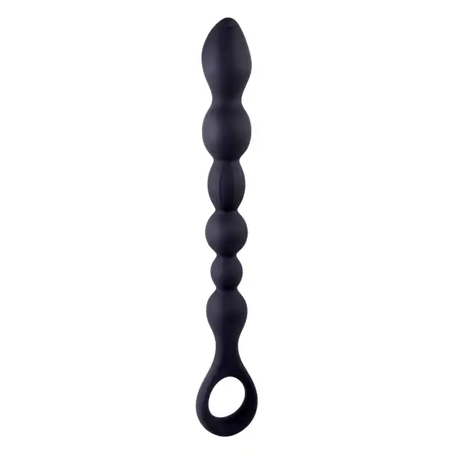 NMC - Ribbed Silicone Anal Beads Beads Hunter 10" - Silikonowe koraliki analne z wygodnym uchwytem dla komfortowej i kontrolowanej stymulacji. 25 cm długości!