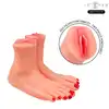 Intense - Deep Touch Gabbie Foot.  Dwuczęściowy masturbator w kształcie realistycznych stóp z waginami