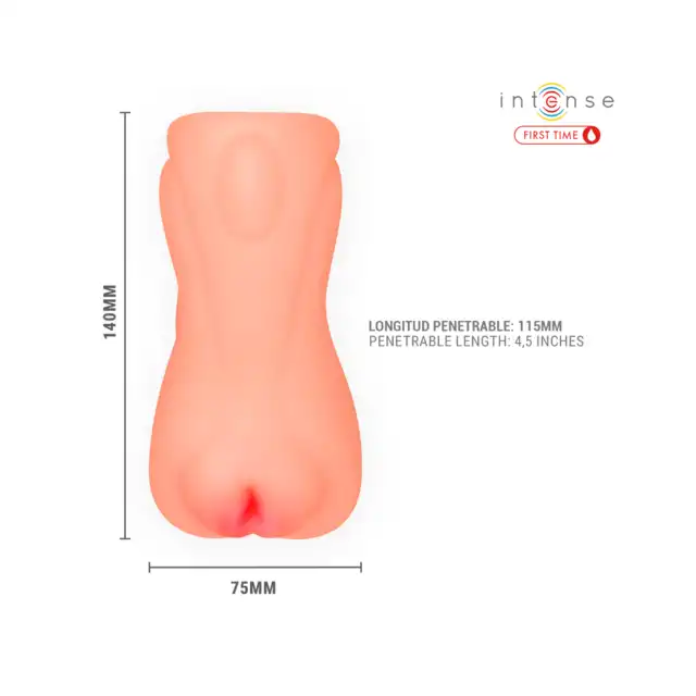 Intense - First Time – Sophie Virgin Masturbator. Dziewicza sztuczna pochwa ze zbiorniczkiem imitującym krew. Symulacja pierwszego razu!