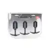 Levelz – Weighted Anal Plug Training Kit. Zestaw progresywny czarnych korków analnych z metalowym rdzeniem