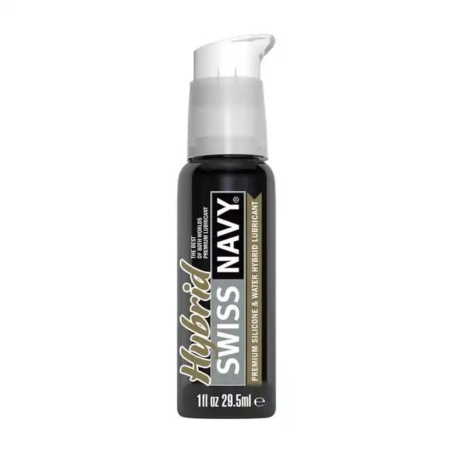 Swiss Navy - Hybrid 29,5 ml - Lubrykant hybrydowy premium, łączący formułę silikonową z wodną. Kompatybilny z zabawkami, prezerwatywami i ciałem! 