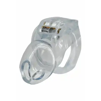 Extreme by Hidden Desire - Cock Cage Clear Control Regular PVC - Transparentna klatka na penisa z 4 pierścieniami dzięki którym dopasujesz ciasny, bezpieczny i nie do obejścia ucisk.
