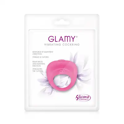 Glamy - Vibrating Cockring Pink - Klasyczny wibrujący ring erekcyjny w kolorze różowym. Idealny dla par!