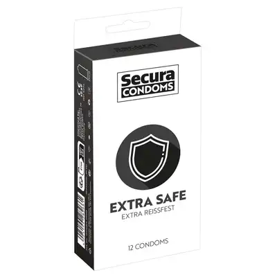 Secura – Extra Safe 12 Prezerwatyw 52 mm. Zestaw 12 prezerwatyw o pogrubianych ściankach 