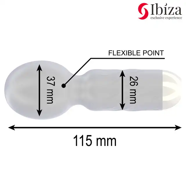 Ibiza-  Pocket Wand Vibrator. Mini czarno-złoty mocny wibrator typu różdżka z elastyczną różdżką 