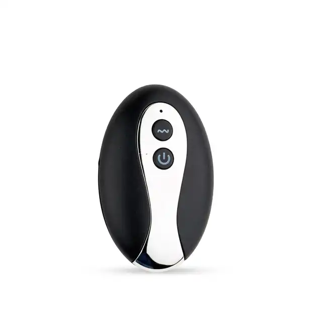 BSeries - Vibration Metal Anal Plug with Remote Control M - nowoczesny i elegancki metalowy korek analny z wibracjami, sterowany pilotem.
