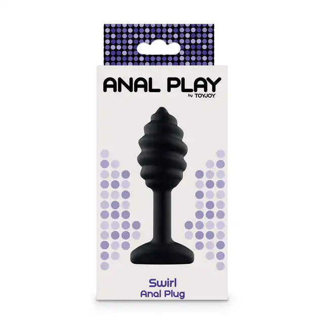 ToyJoy - Anal Play Swirl Plug. Silikonowy korek analny z falistą strukturą.