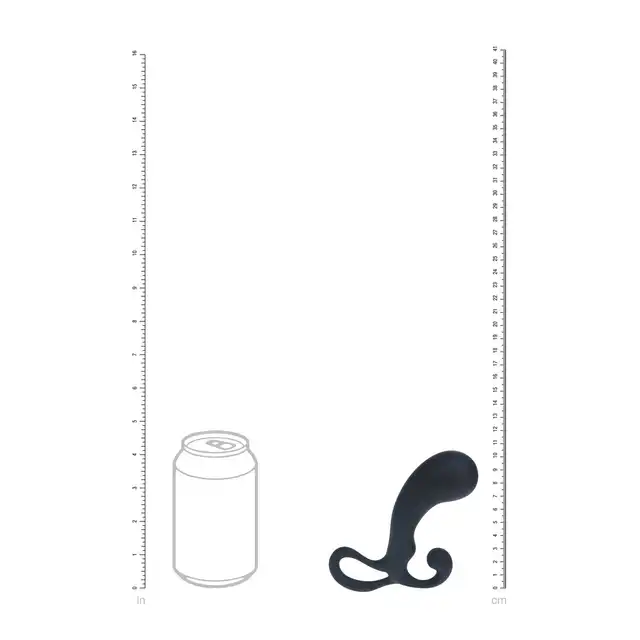 Levelz - Bulb with Loop Silicone Prostate Massager M. Czarny silikonowy stymulator prostaty w rozmiarze M bez wibracji 