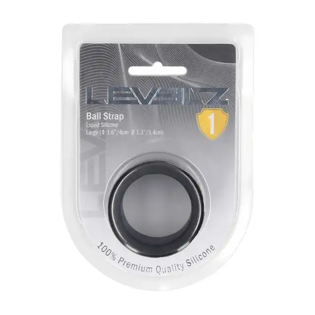 Levelz-  Liquid Silicone Ball Strap L 34 mm. Elastyczny szeroki ring na jądra w rozmiarze L