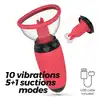 Crushious - Scarlet Vulva Vibrating Tongue &amp; Suction Stimulator - Wibrujący języczek i regulowane ssanie połączone w jednym intensywnym stymulatorze.