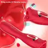 B-Series – Bite Mouth 2.0. Czerwony ruchomy wibrator ze stymulatorem języka i ust, doskonałych do pieszczot łechtaczki