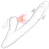BSeries Ghost Touch – Thrusting Rabbit Vibrator with Suction &amp; Remote Control - Innowacyjny wibrator króliczek z ruchem posuwistym z wyjmowanym króliczkiem z funkcją ssania.