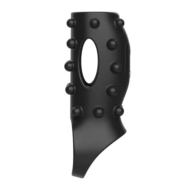 B-Series - Flex Pulse Sleeve. Wibrująca vzarna silikonowa nakładka na penisa z 10 programami wibracji, wypustkami stymulującymi i ładowaniem USB
