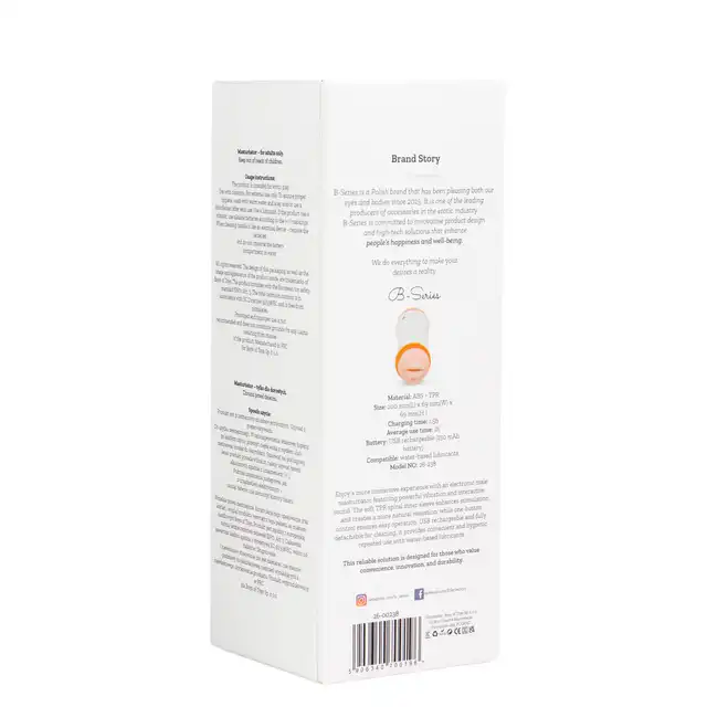 BSeries Sonic Embrace - Wibrujący masturbator z dwoma różnymi wejściami. 12 programów wibracji.